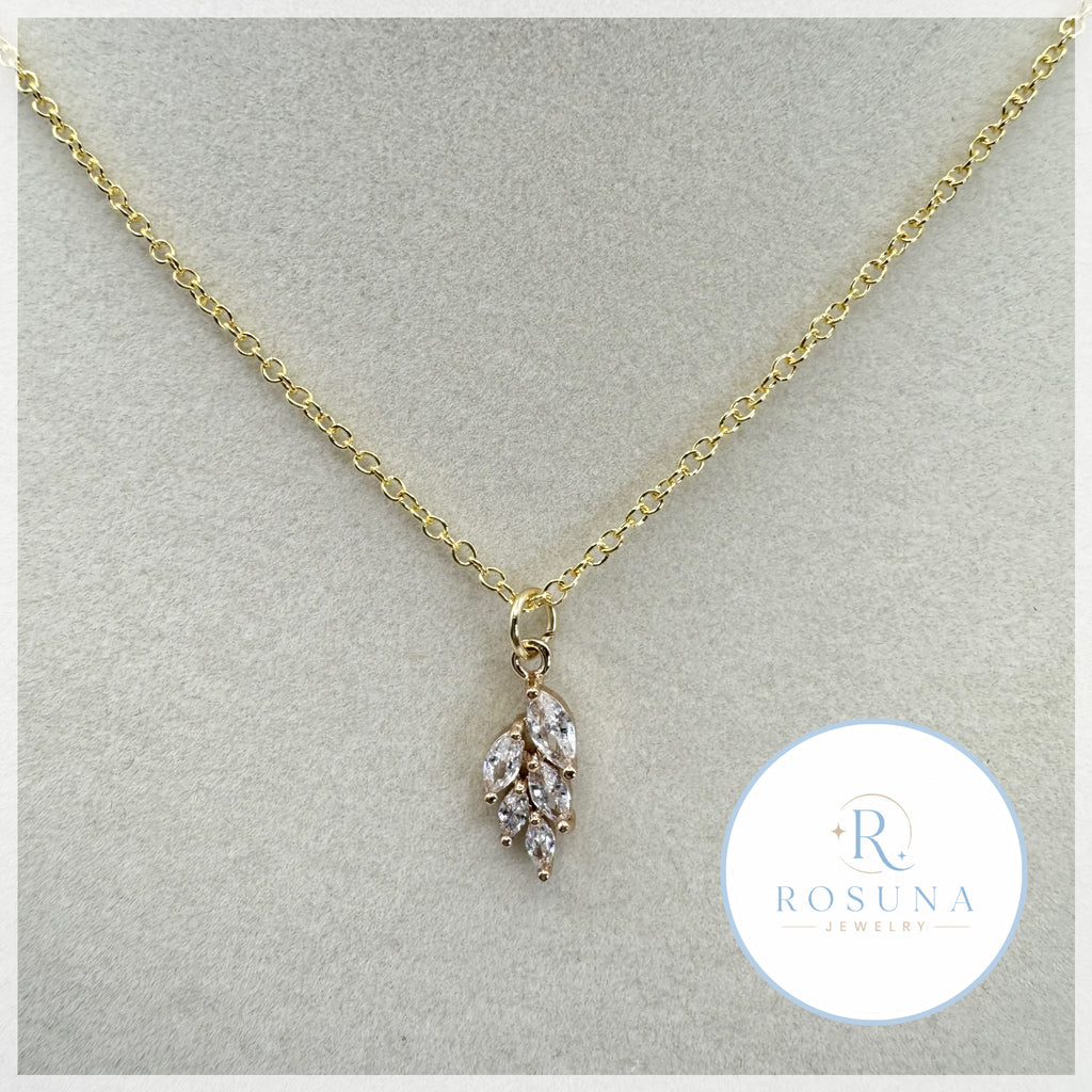 handmade leaf gold necklace