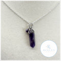 handmade amethyst silver necklace