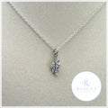 handmade leaf silver necklace
