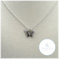 handmade butterfly silver necklace