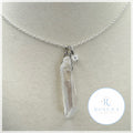 handmade quartz silver necklace