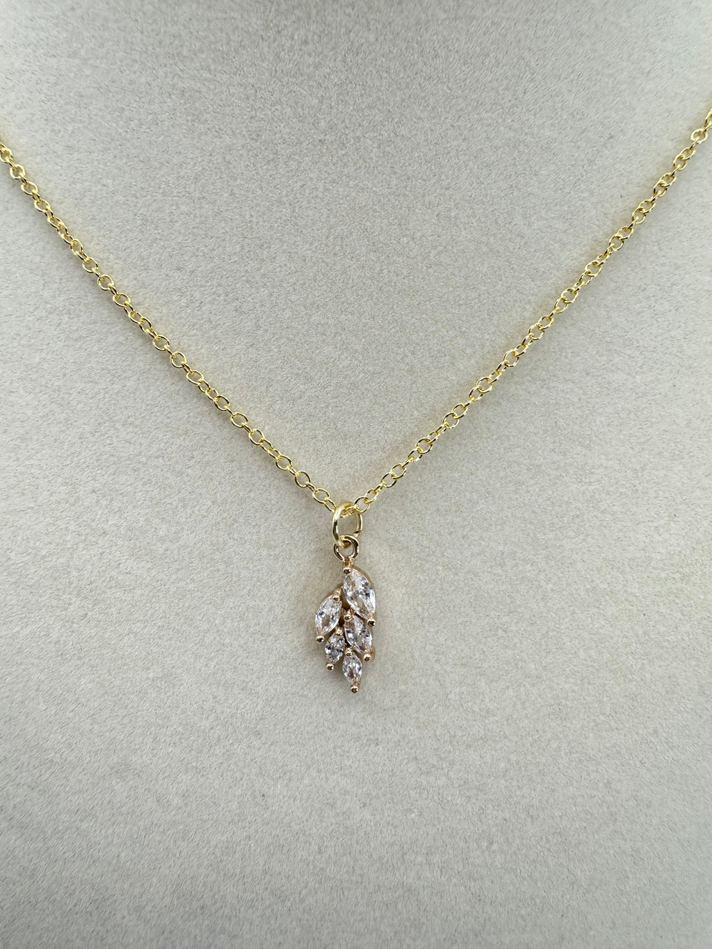 handmade leaf gold necklace
