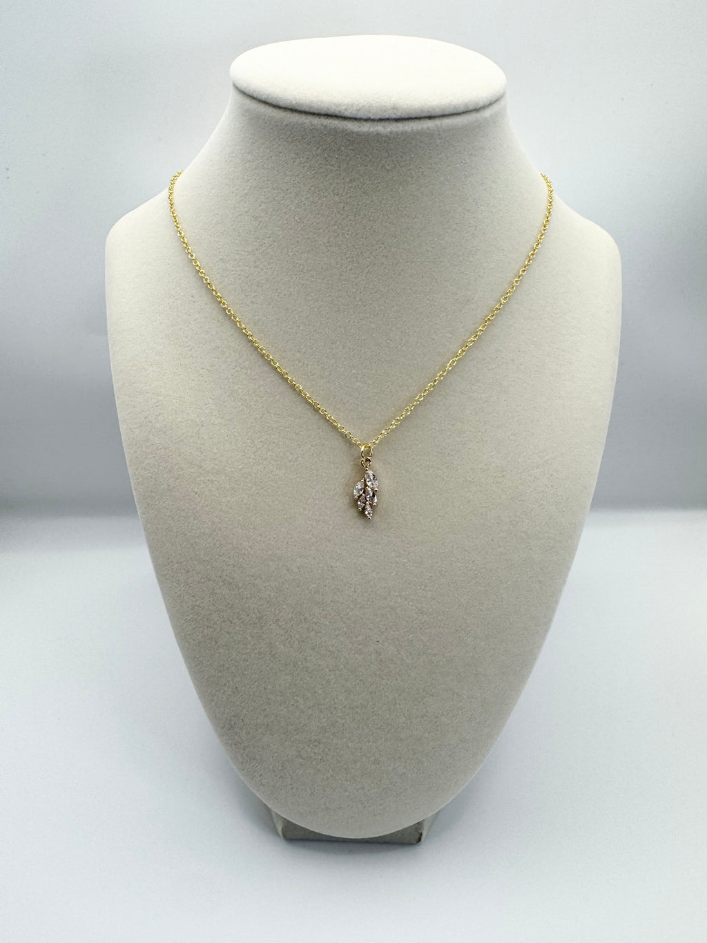 handmade leaf gold necklace